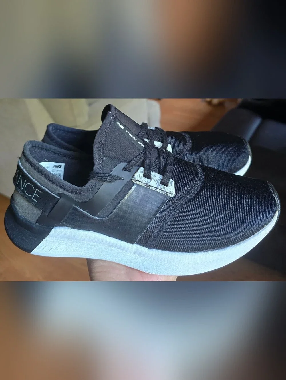 Sz 7 Women's NEW BALANCE FUELCORE NERGIZE SPORT LUX Black/Wishper Grey